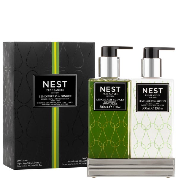 NEST Fragrances Lemongrass & Ginger Liquid Soap & Hand Lotion Set 10 oz