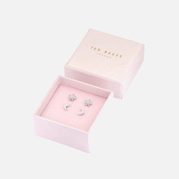 Ted Baker Women's Moanny: Pave Star/Crescent Moon Multi Earring Gift Set - Silver/Crystal