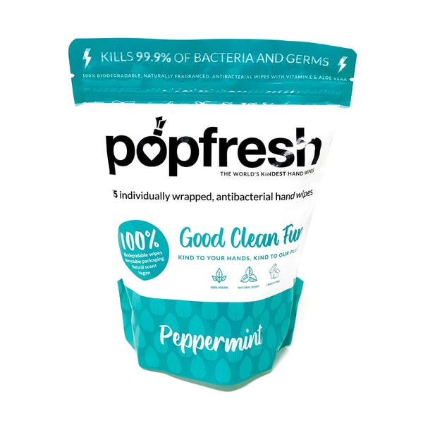 Popband London Popfresh Peppermint Sanitizing Wipes 25g