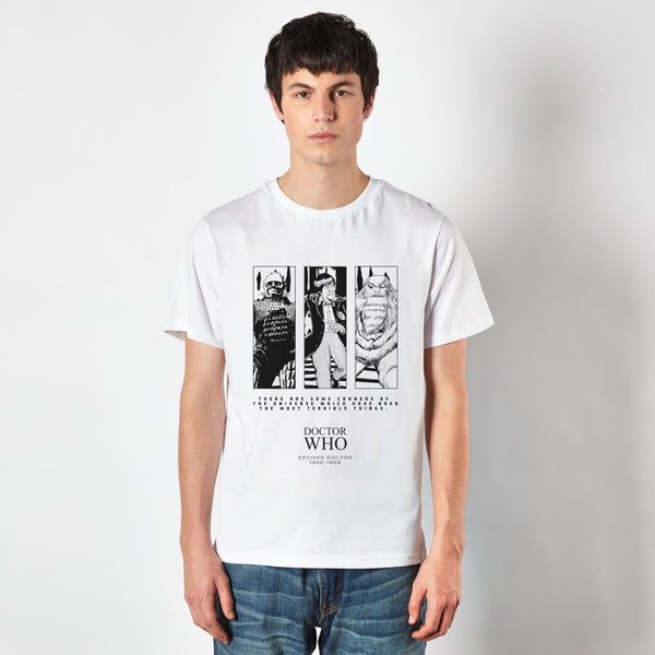 T-Shirt Doctor Who 2nd Doctor Homme - Blanc