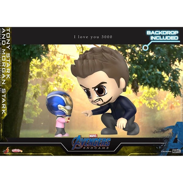 Hot Toys Cosbaby Marvel Avengers : Endgame - Figurine Tony Stark & Morgan Stark (Set de 2)