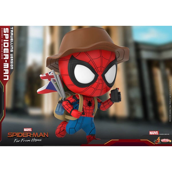 Hot Toys Cosbaby Marvel Spider-Man : Far From Home - Figurine Spider-Man (Version voyage)
