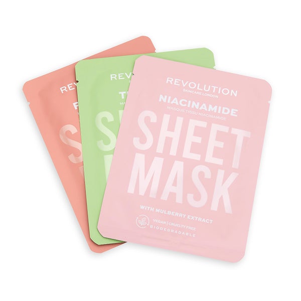 Revolution Skincare Biodegradable Oily Skin Sheet Mask (3 Pack)