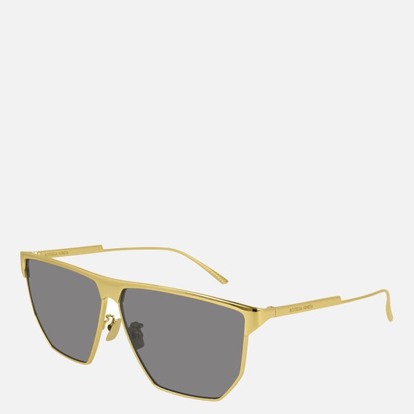 Bottega Veneta Women's Metal Frame Sunglasses - Gold/Grey