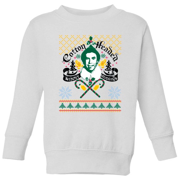 Elf Ninny Muggins Kids' Sweatshirt - White