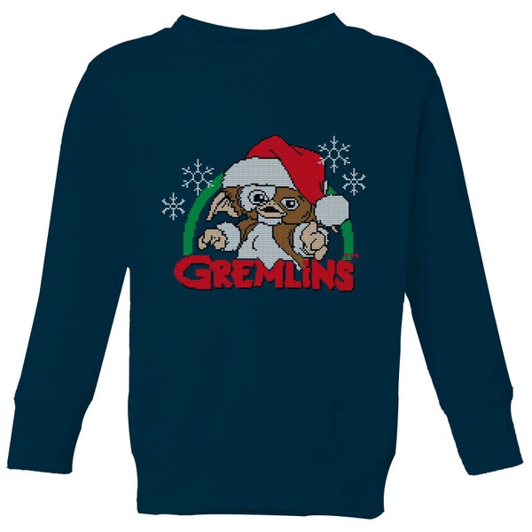 Gremlins Another Reason To Hate Christmas Kids' Christmas Jumper - Navy