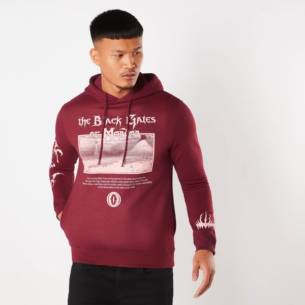 Lord Of The Rings The Zwart Gates Of Mordor Hoodie - Bordeaux