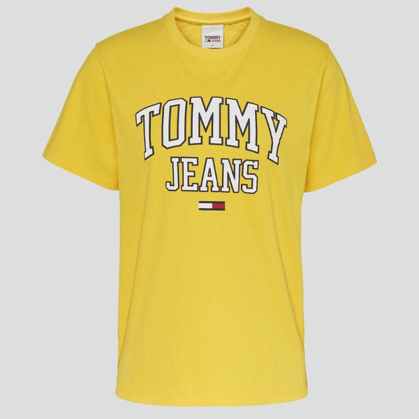 Tommy Jeans Women's Tjw Collegiate Logo T-Shirt - Star Fruit Yellow