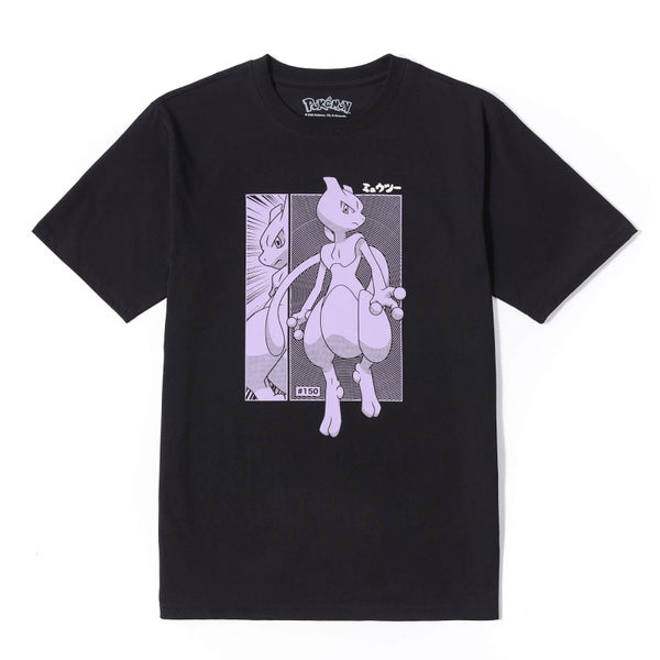 Camiseta Oversized Pokémon Mewtwo Heavyweight - Negro - Unisex