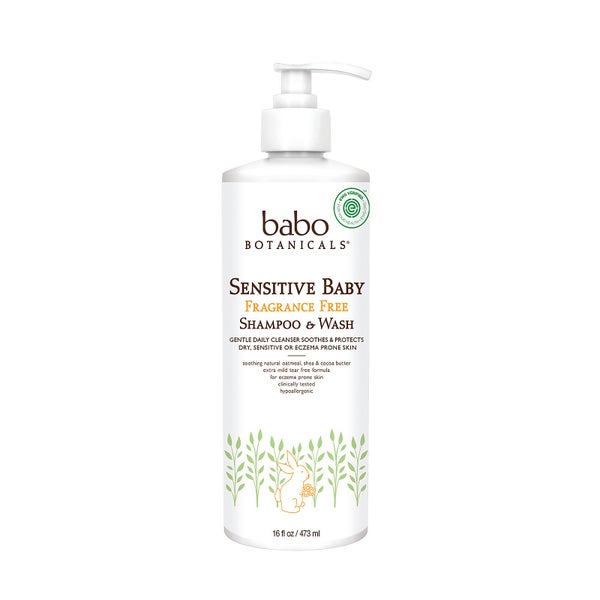 Babo Botanicals Sensitive Baby Fragrance Free Shampoo and Wash