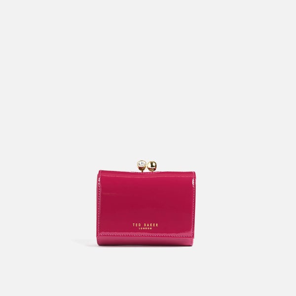 Ted Baker Women's Emeey Crinkle Patent Mini Bobble Purse - Bright Pink