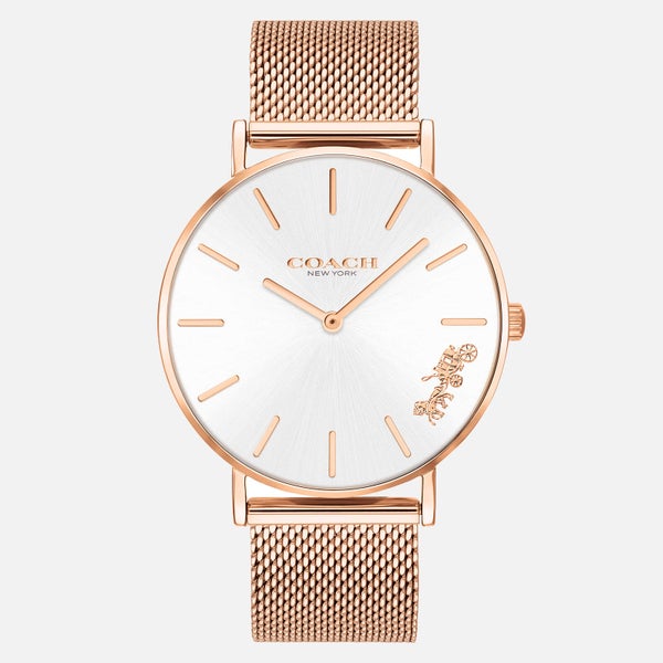 Coach Women's Perry Mesh Strap Watch - Rose Gold