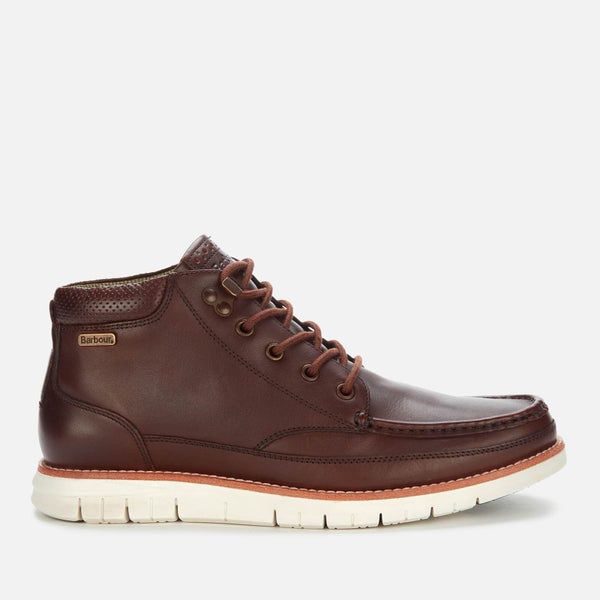 Barbour Men's Victory Leather Apron Chukka Boots - Dark Chestnut