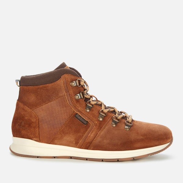 Barbour Men's Mills Suede Hiking Style Boots - Rust
