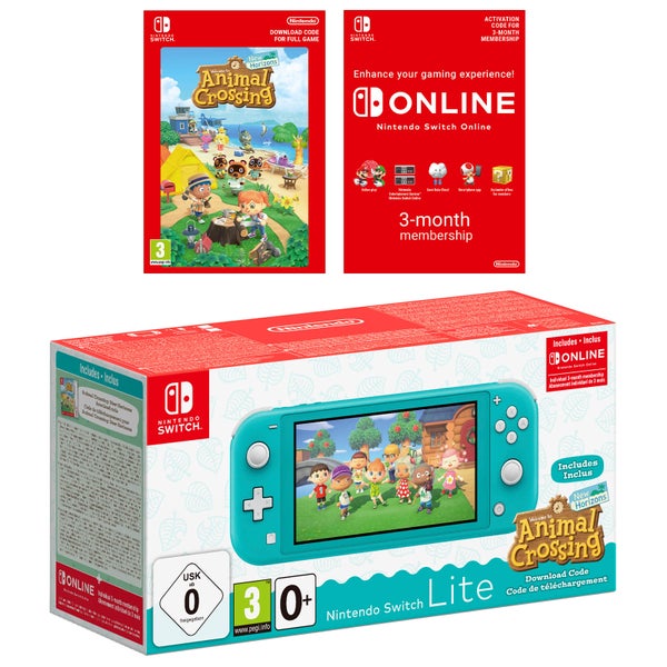 Nintendo Switch Lite (Turquoise) + Animal Crossing: New Horizons + Nintendo Switch Online 3 Months