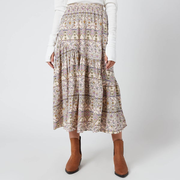 Free People Women's All About The Tiers Print Skirt - Pop Combo