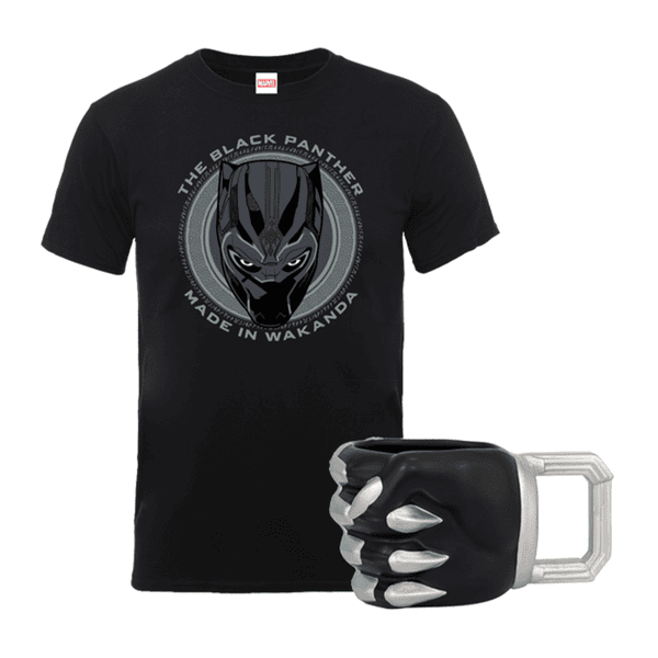 Lot Black Panther Marvel T-shirt & Mug 3D
