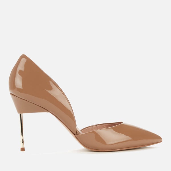 Kurt Geiger London Women's Bond 90 Patent Leather Court Shoes - Nude - UK 3