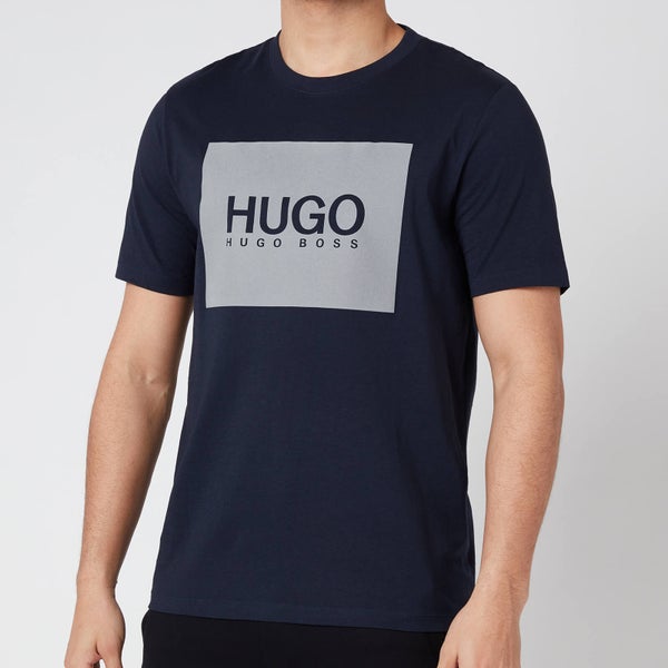 HUGO Men's Dolive211 Reflective Logo T-Shirt - Dark Blue