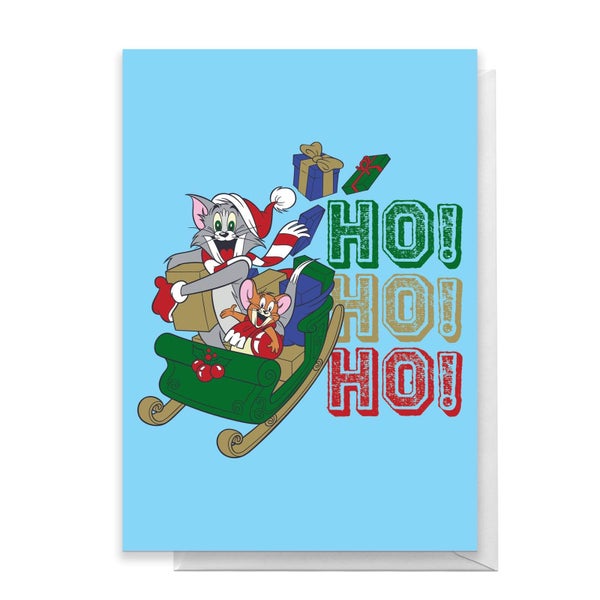 Tom And Jerry Sleigh Ho! Ho! Ho! Greetings Card