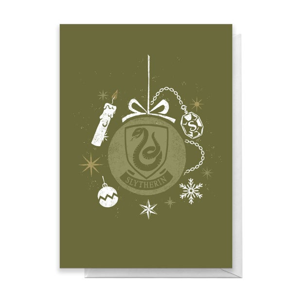 Harry Potter Slytherin Christmas Greetings Card