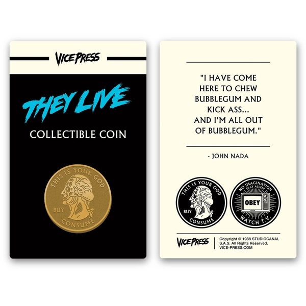 John Carpenter's - They Live Limited Edition Silver Collector Coin