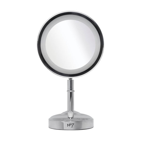 Silver Illuminated Makeup Mirror