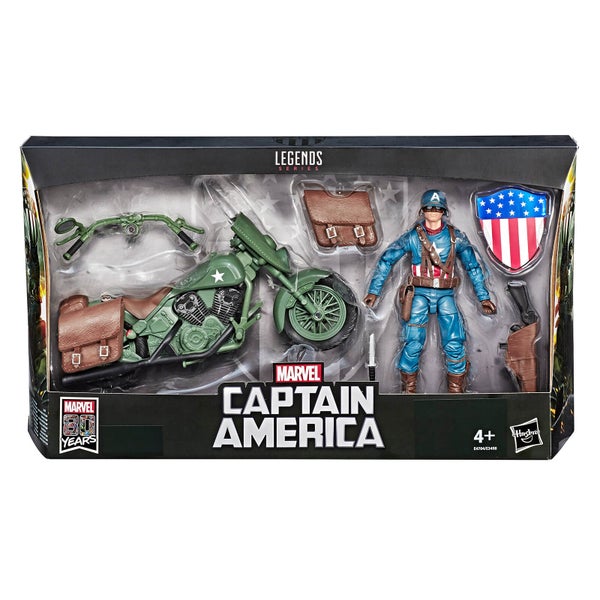 Hasbro Marvel Legends Series Captain America with Motorcycle Action Figure