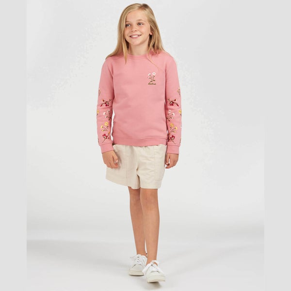 Barbour Girls' Rowen Overlayer Sweatshirt - Vintage Rose