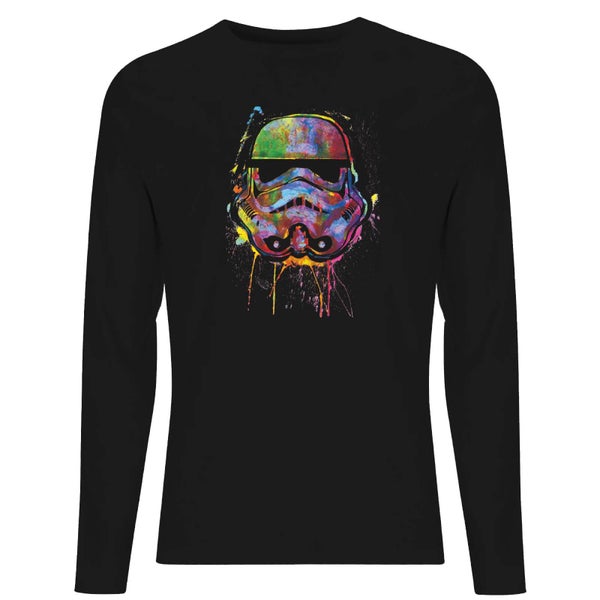 Star Wars Paint Splat Stormtrooper Unisex Long Sleeve T-Shirt - Black