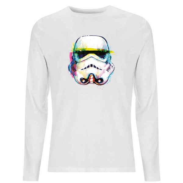 Star Wars Classic Stormtrooper Paintbrush Unisex Long Sleeve T-Shirt - White