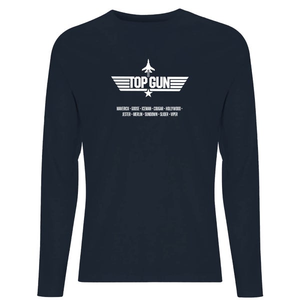 Top Gun Codenames Unisex Long Sleeve T-Shirt - Navy