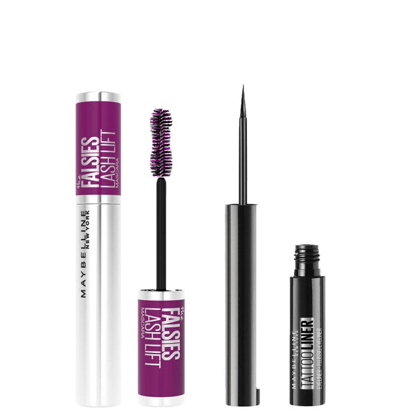 Maybelline The Falsies Instant Lash Lift Look Mascara and Tattoo Eye Liner Gel Pencil Set