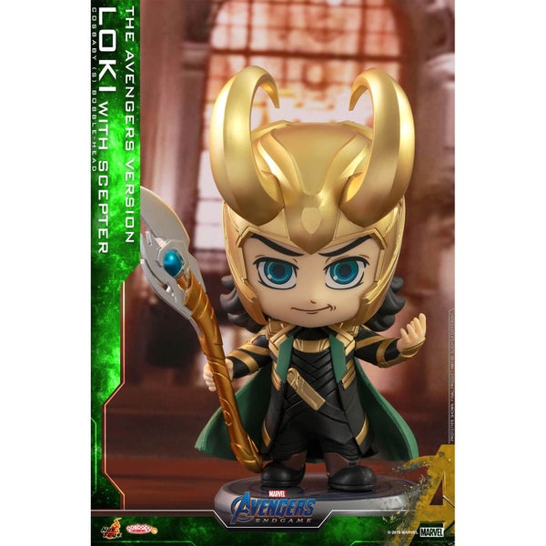 Hot Toys Cosbaby - Avengers: Endgame (Größe S) - Loki (mit Helm/Die Avengers Version)