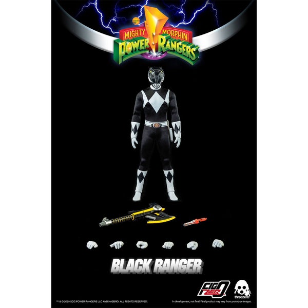 ThreeZero Power Rangers Black Ranger Figur im Maßstab 1:6