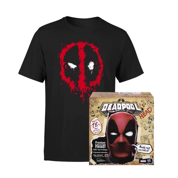Hasbro Deadpool’s Head & T-Shirt Bundle - Black