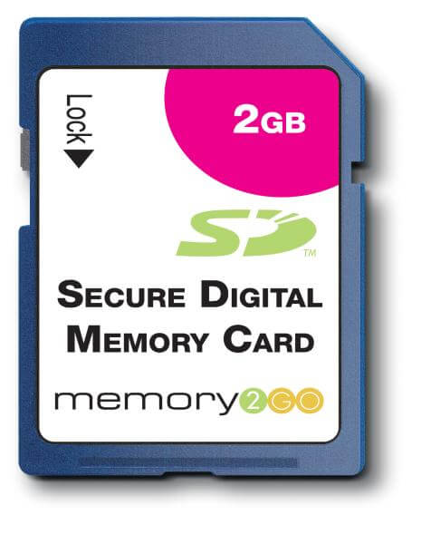 Memory2Go 2GB SD Card