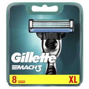 Gillette Mach 3 Razor Blades Refill, 8 Pack