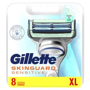 Gillette SkinGuard Sensitive Razor Blades Refill, 8 Pack