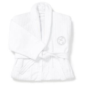 ESPA Cotton Embroidered Bath Robe - S
