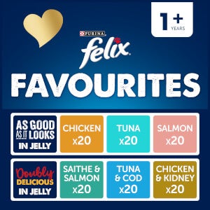 Felix Favourites Pre-Mixed Bundle Adult Wet Cat Food 120x100g