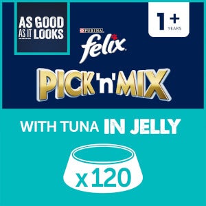 Felix As Good As It Looks Adult Wet Cat Food with Tuna in Jelly 120x100g