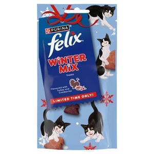 FELIX Winter Mix Festive Turkey & Cranberry Cat Treats 60g