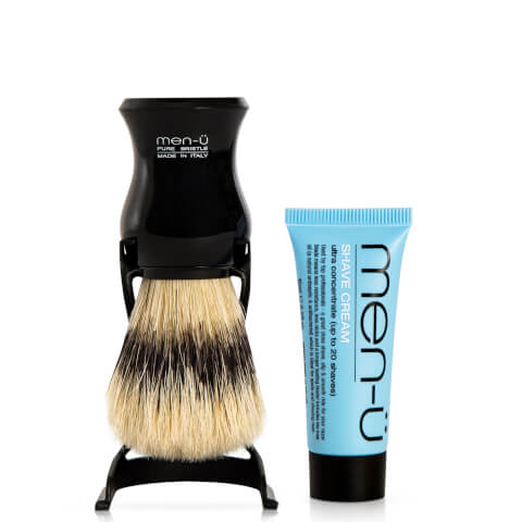 men-ü Barbiere Shave Brush and Stand - Black