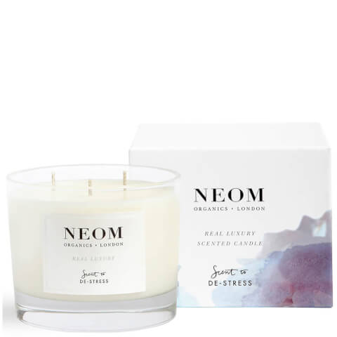 NEOM Real Luxury De-Stress Scented 3 Wick Candle