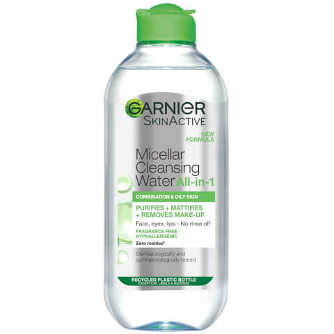 Agua micelar de Garnier Skin Naturals para limpieza de pieles mixtas y pieles sensibles (400 ml)
