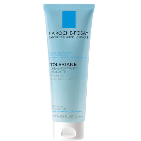 La Roche-Posay Toleriane Purifying Foaming Cream Facial Cleanser for Sensitive Skin with Glycerin, 4.22 Fl. Oz.