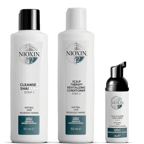 Kit de prueba del sistema 2 de NIOXIN para cabello natural con adelgazamiento progresivo