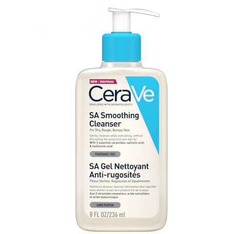 CeraVe SA Smoothing Cleanser with Salicylic Acid for Dry, Rough & Bumpy Skin 236ml