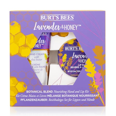 Pflegendes Hand- und Lippenset mit botanischer Mischung - Lavendel und Honig